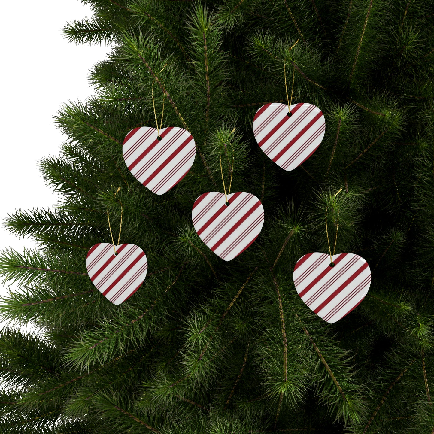Candy Cane Ceramic Ornaments (1pcs, 5pcs, 10pcs, 20pcs)