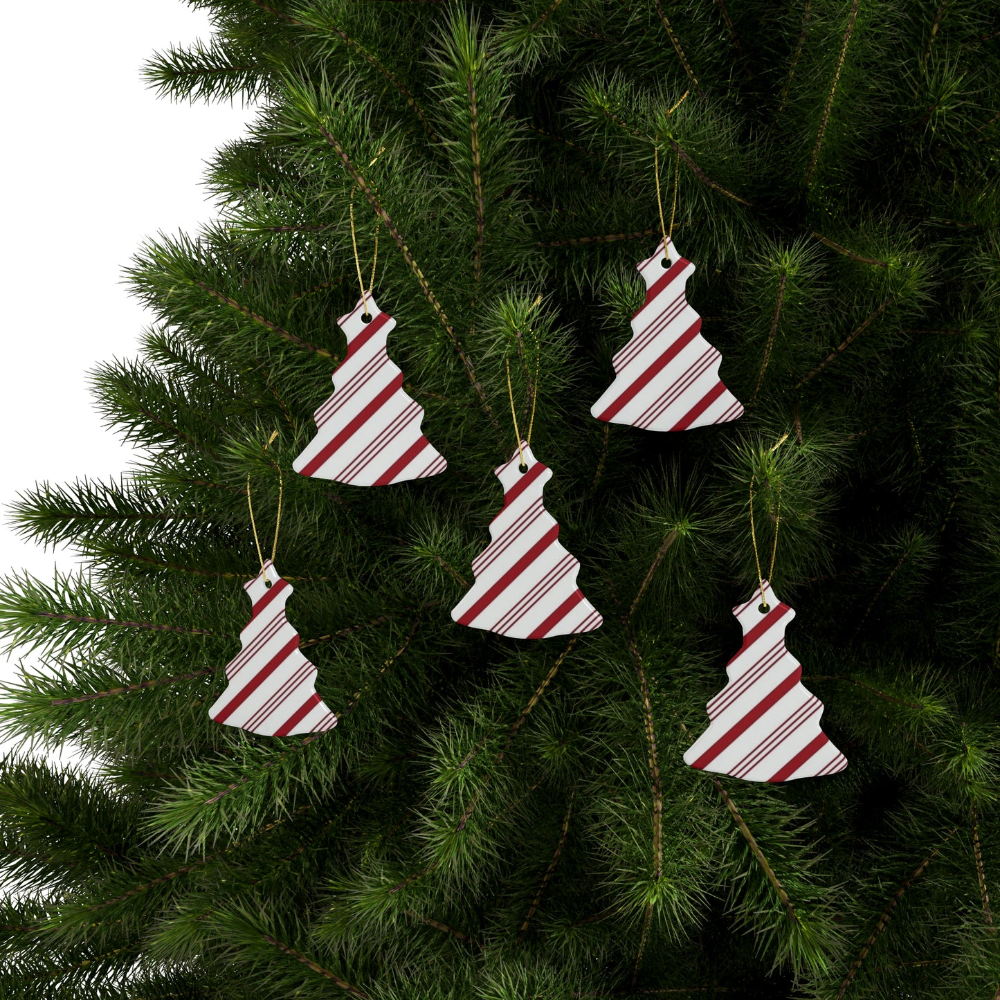 Candy Cane Ceramic Ornaments (1pcs, 5pcs, 10pcs, 20pcs)