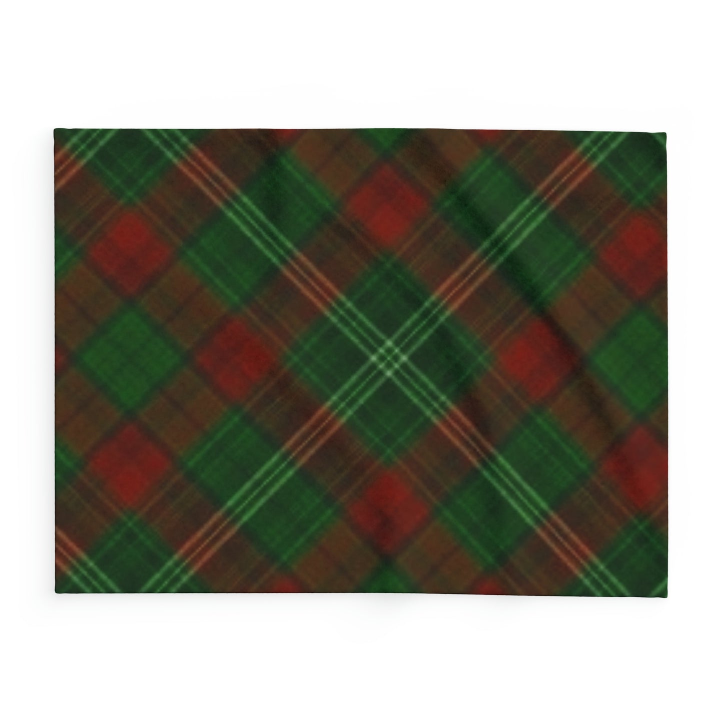 Green Plaid Arctic Fleece Blanket