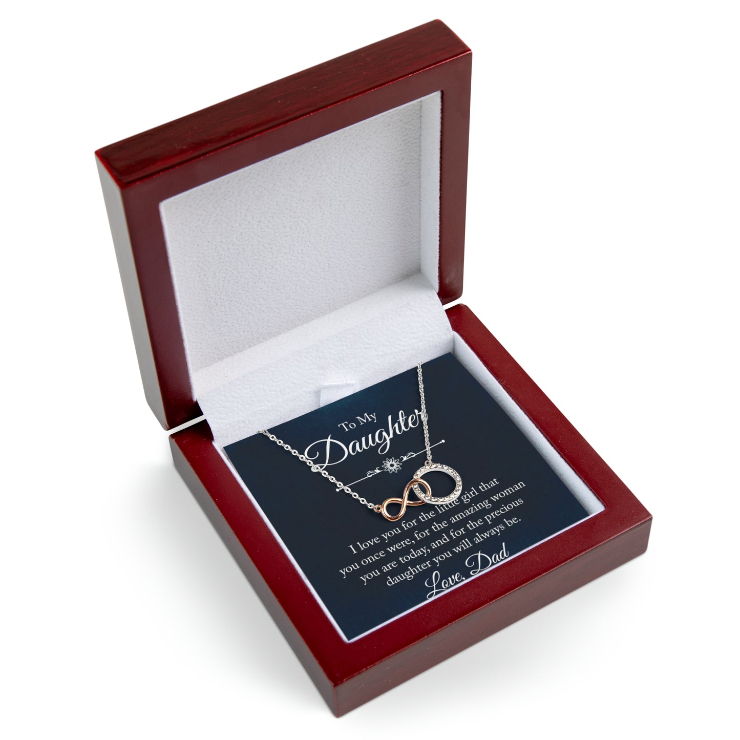 To My Daughter Infinity Circle Necklace