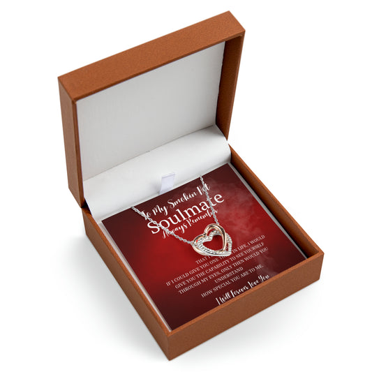 To My Smokin Hot Soulmate Twin Hearts Necklace