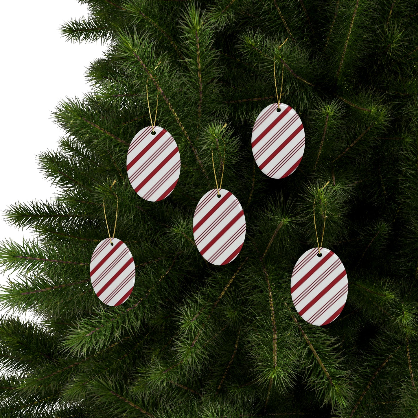 Candy Cane Ceramic Ornaments (1pcs, 5pcs, 10pcs, 20pcs)