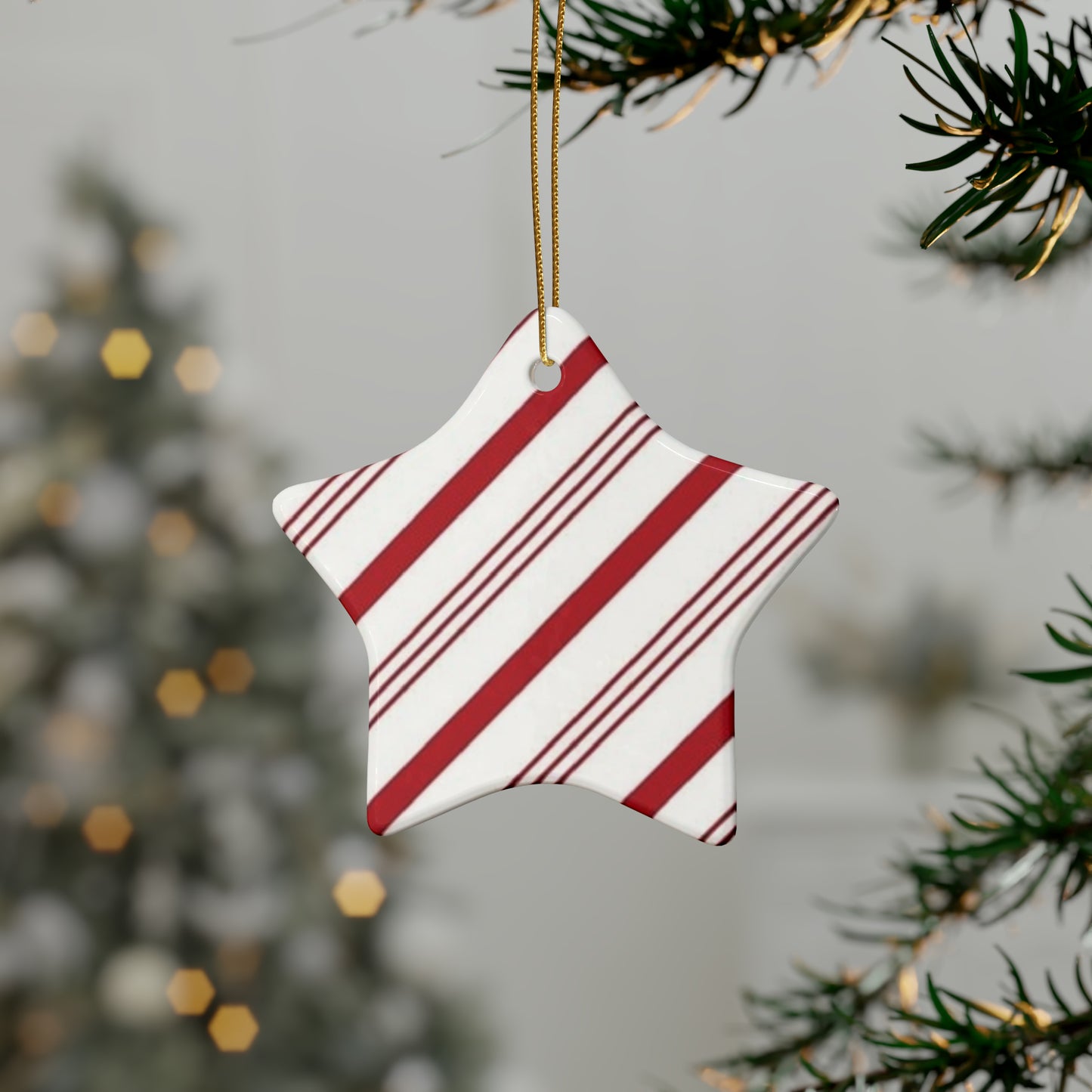 Candy Cane Ceramic Ornaments (1pcs, 5pcs, 10pcs, 20pcs)