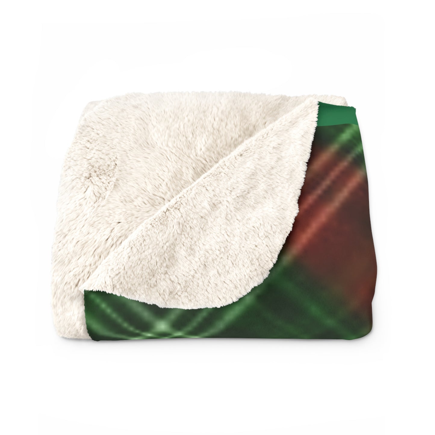 Baby It's Cold Outside Sherpa Fleece Blanket (Green)
