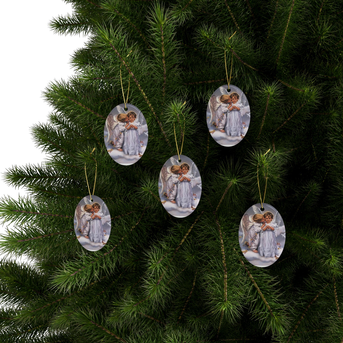 Kissing Angels Ceramic Ornaments (1pcs, 5pcs, 10pcs, 20pcs)