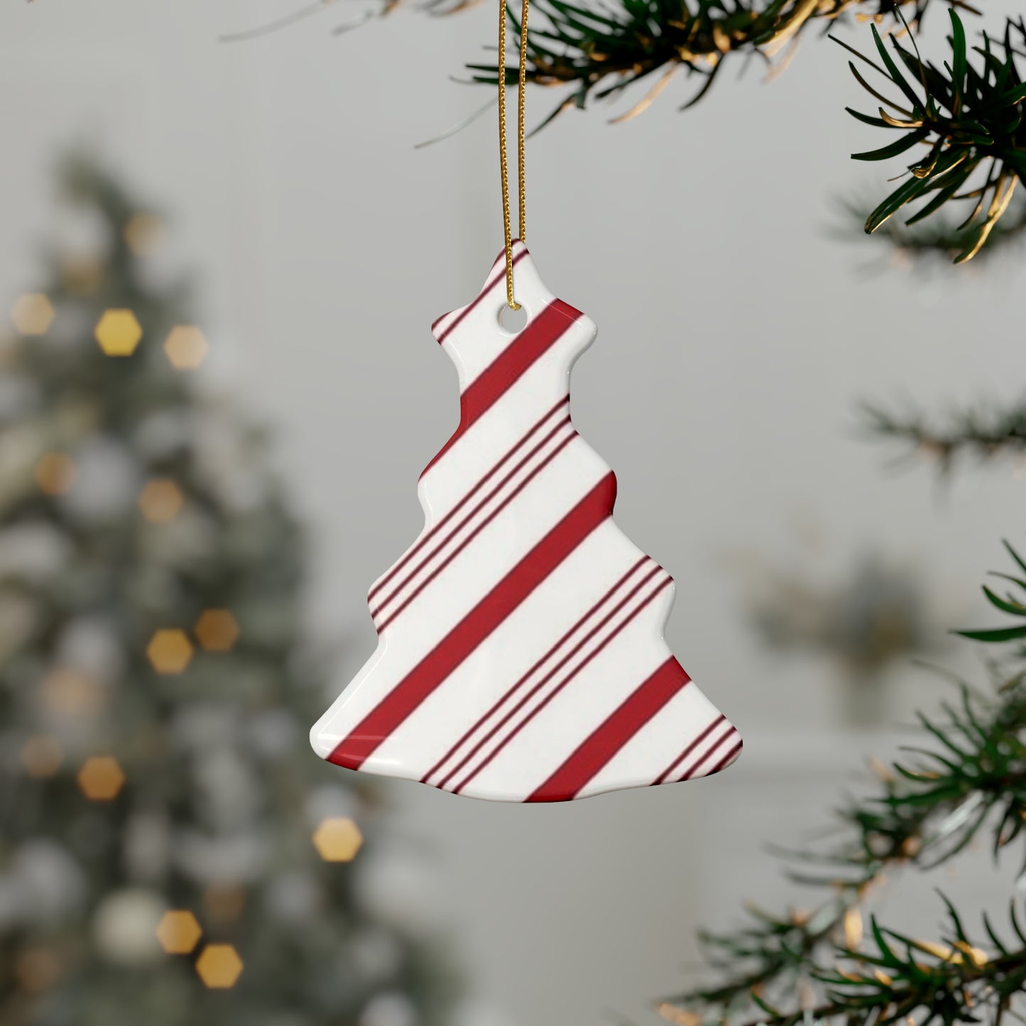 Candy Cane Ceramic Ornaments (1pcs, 5pcs, 10pcs, 20pcs)