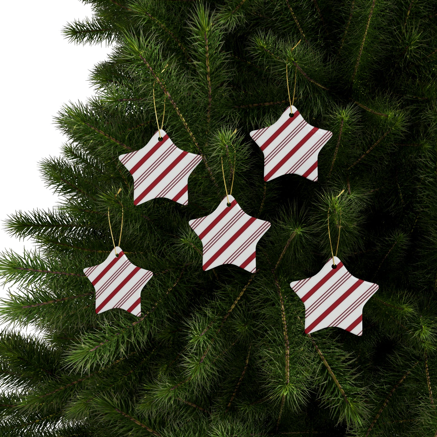 Candy Cane Ceramic Ornaments (1pcs, 5pcs, 10pcs, 20pcs)