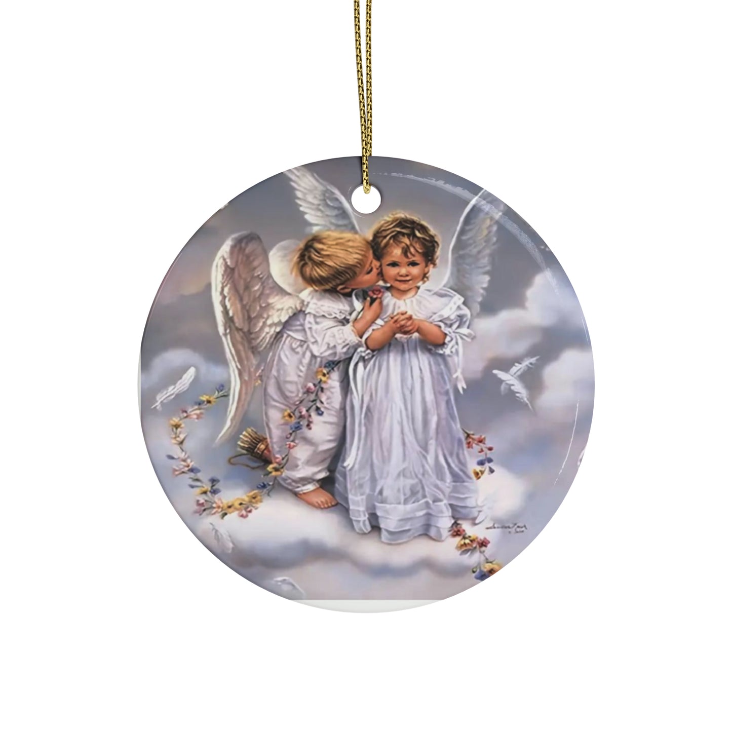 Kissing Angels Ceramic Ornaments (1pcs, 5pcs, 10pcs, 20pcs)