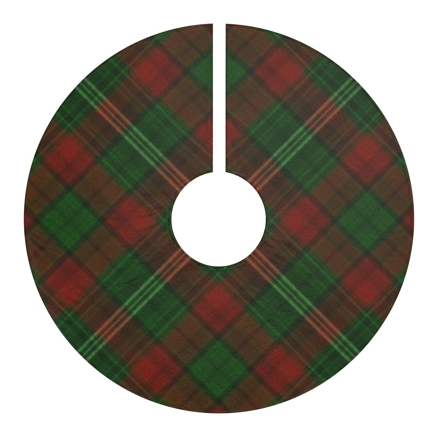 Green Plaid Christmas Tree Skirts