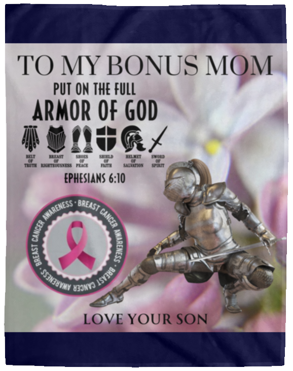 To MY Bonus Mom 2 To My Bonus Mom Cozy Plush Fleece Blanket - 60x80