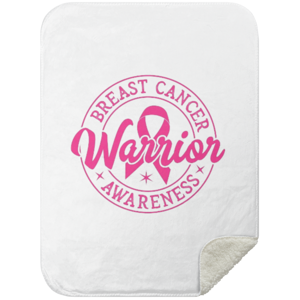 Breast Cancer Warrior - Mink Sherpa Blanket 30x40