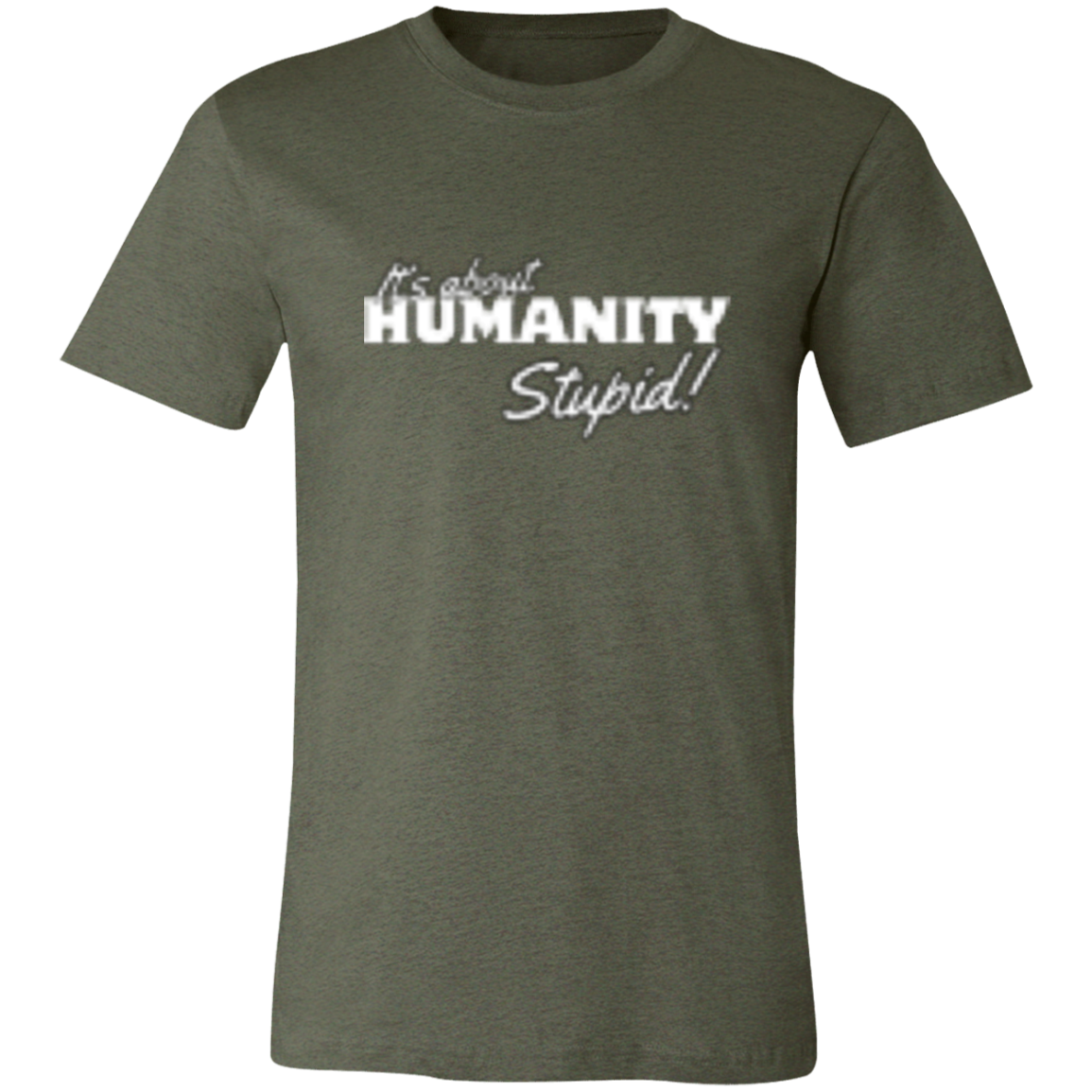 It's About Humanity Black-White (1) 3001C Unisex Jersey Short-Sleeve T-Shirt