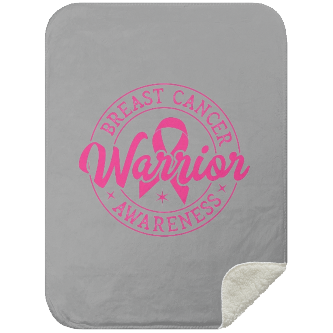 Breast Cancer Warrior - Mink Sherpa Blanket 30x40