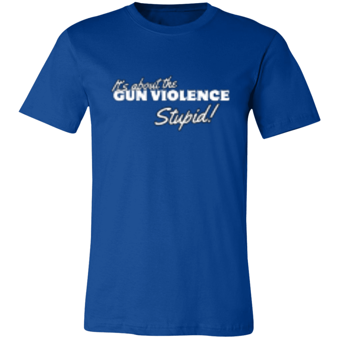 It's About The Gun Violence White (3) 3001C Unisex Jersey Short-Sleeve T-Shirt