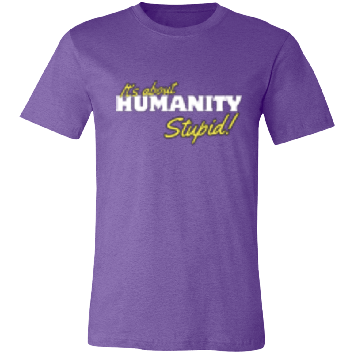 It's About Humanity Black-White (2) 3001C Unisex Jersey Short-Sleeve T-Shirt