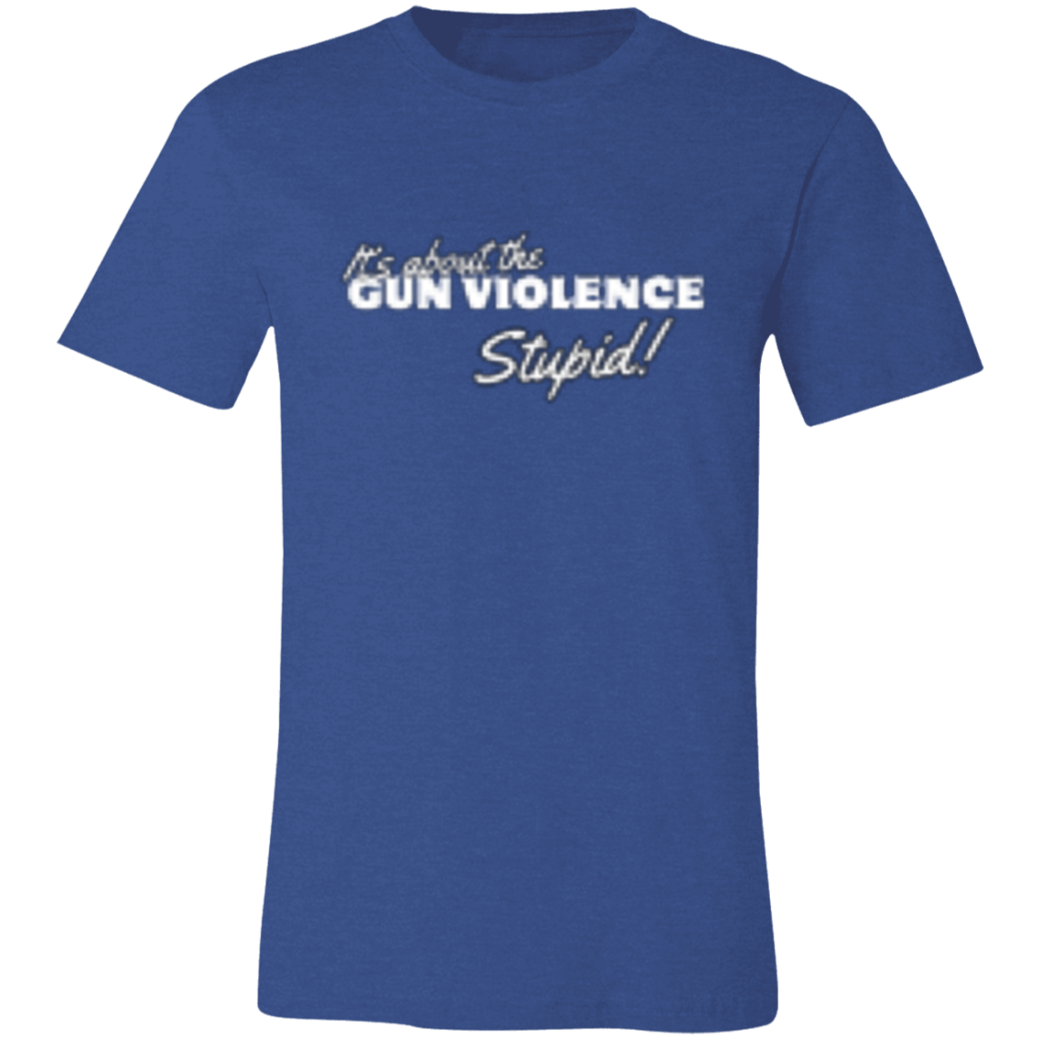 It's About The Gun Violence White (3) 3001C Unisex Jersey Short-Sleeve T-Shirt
