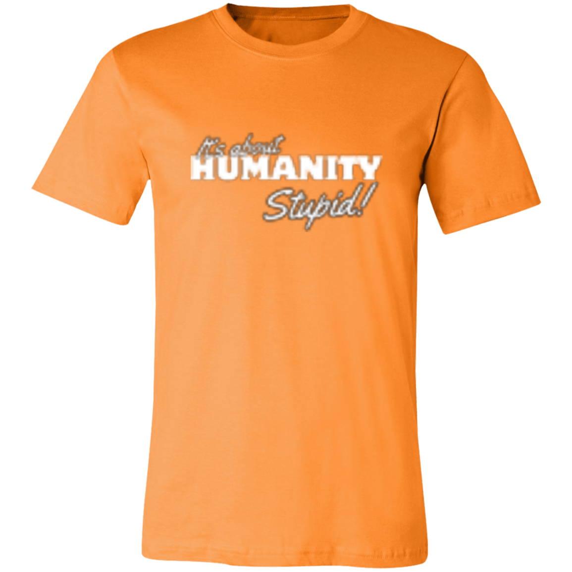 It's About Humanity Black-White (1) 3001C Unisex Jersey Short-Sleeve T-Shirt