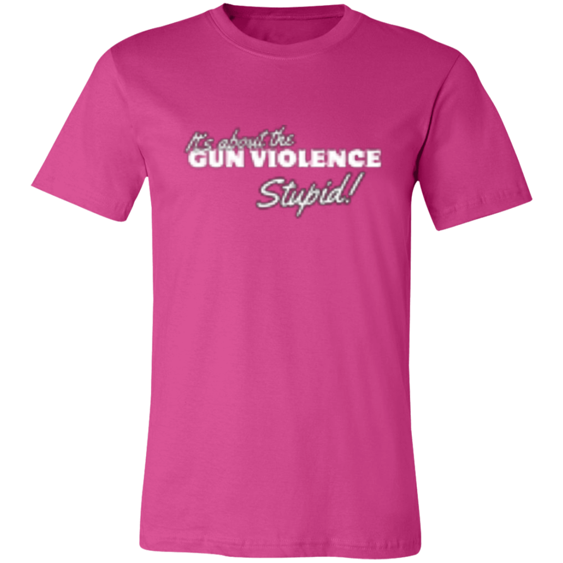 It's About The Gun Violence White (3) 3001C Unisex Jersey Short-Sleeve T-Shirt