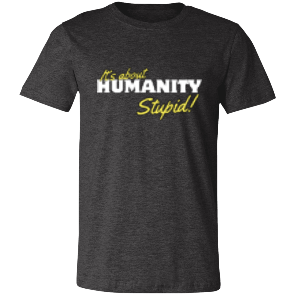 It's About Humanity Black-White (2) 3001C Unisex Jersey Short-Sleeve T-Shirt