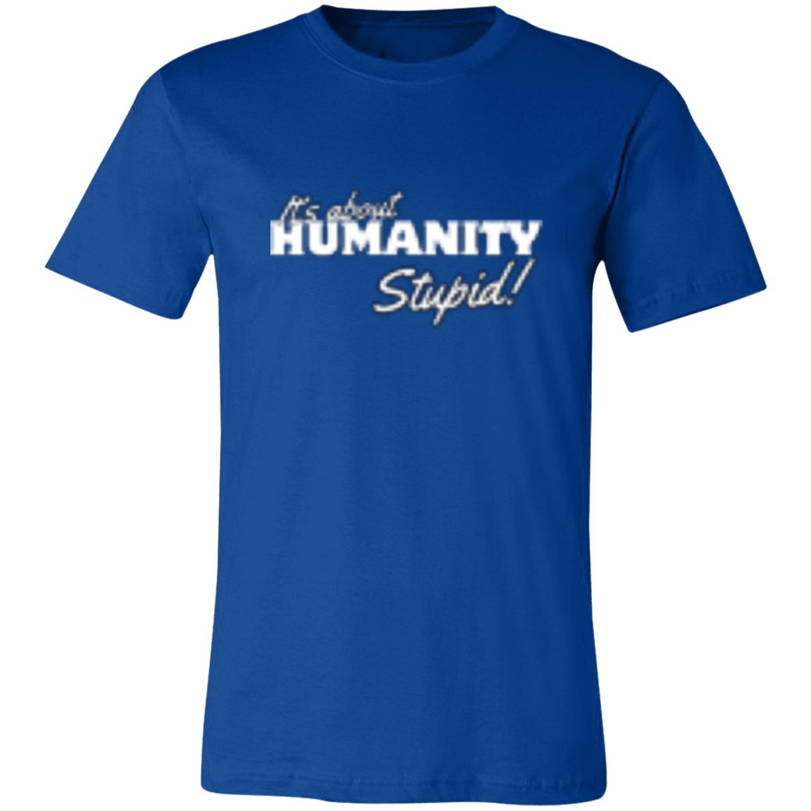 It's About Humanity Black-White (1) 3001C Unisex Jersey Short-Sleeve T-Shirt