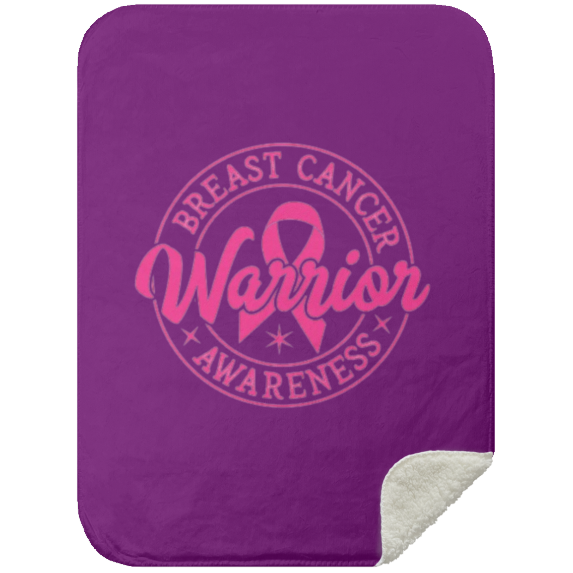 Breast Cancer Warrior - Mink Sherpa Blanket 30x40