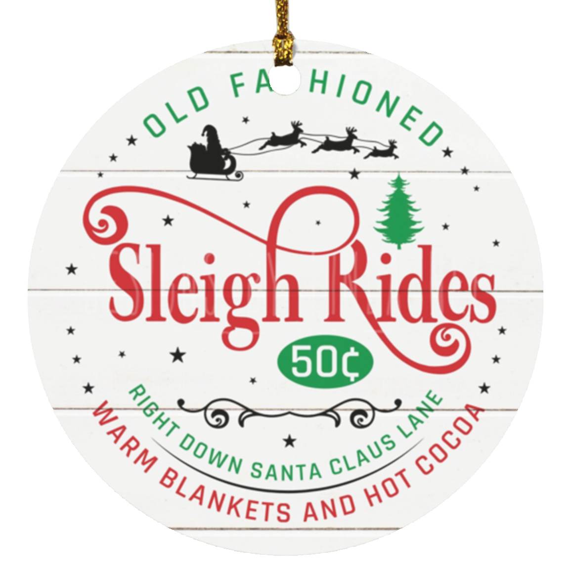 Sleigh Rides  Circle Ornament