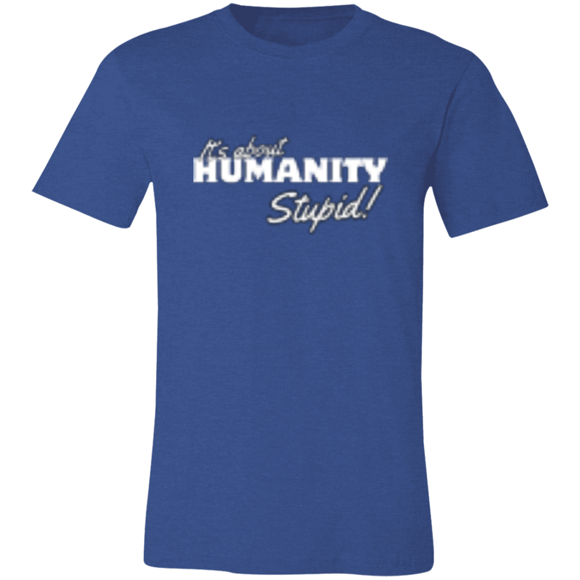 It's About Humanity Black-White (1) 3001C Unisex Jersey Short-Sleeve T-Shirt