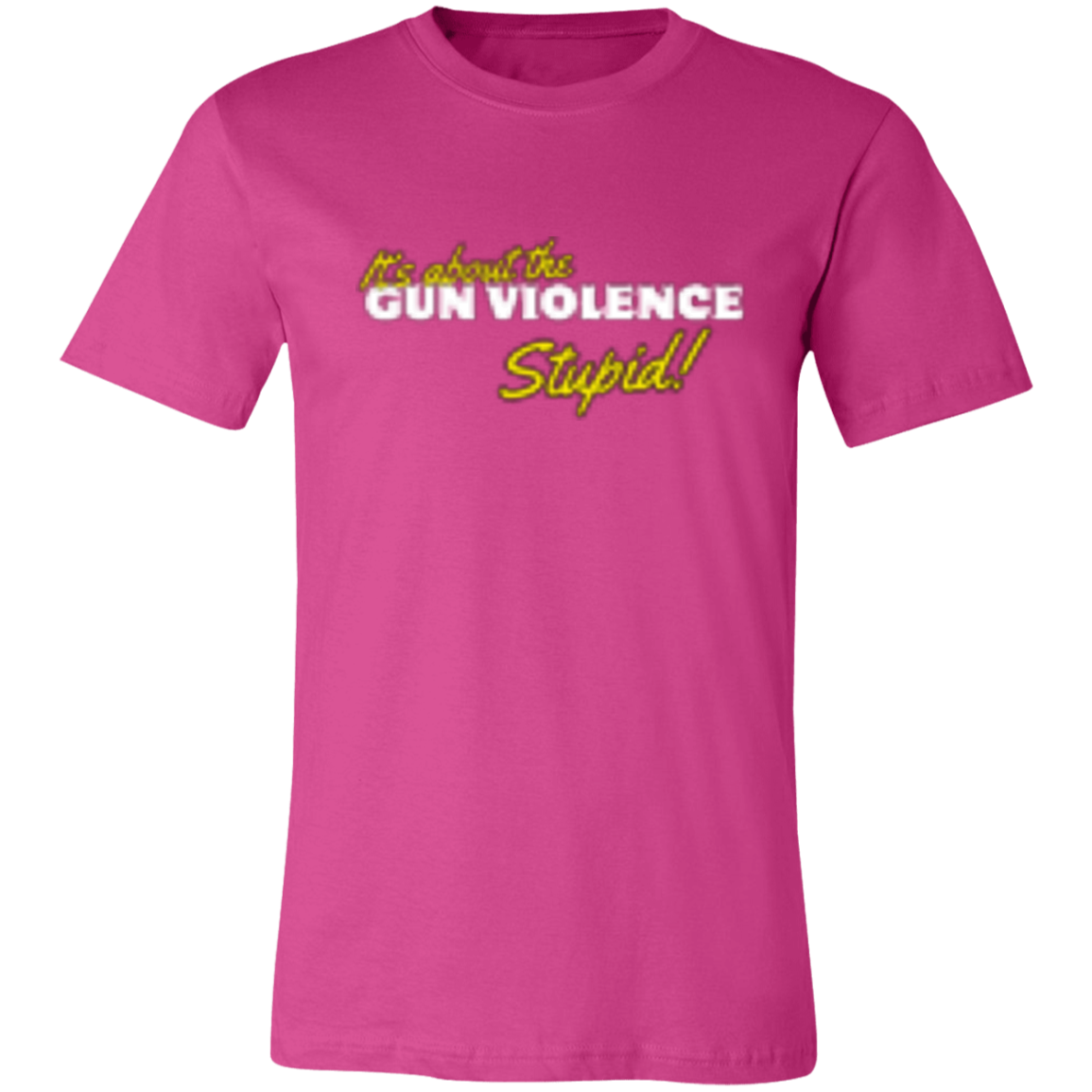 It's About The Gun Violence White 3001C Unisex Jersey Short-Sleeve T-Shirt