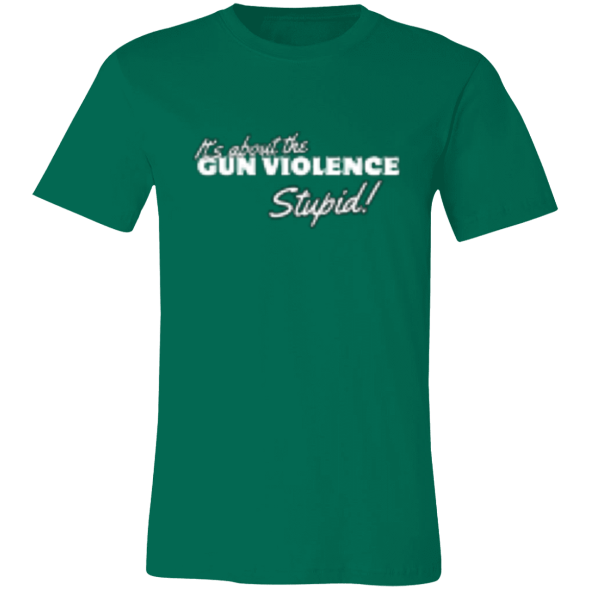 It's About The Gun Violence White (3) 3001C Unisex Jersey Short-Sleeve T-Shirt