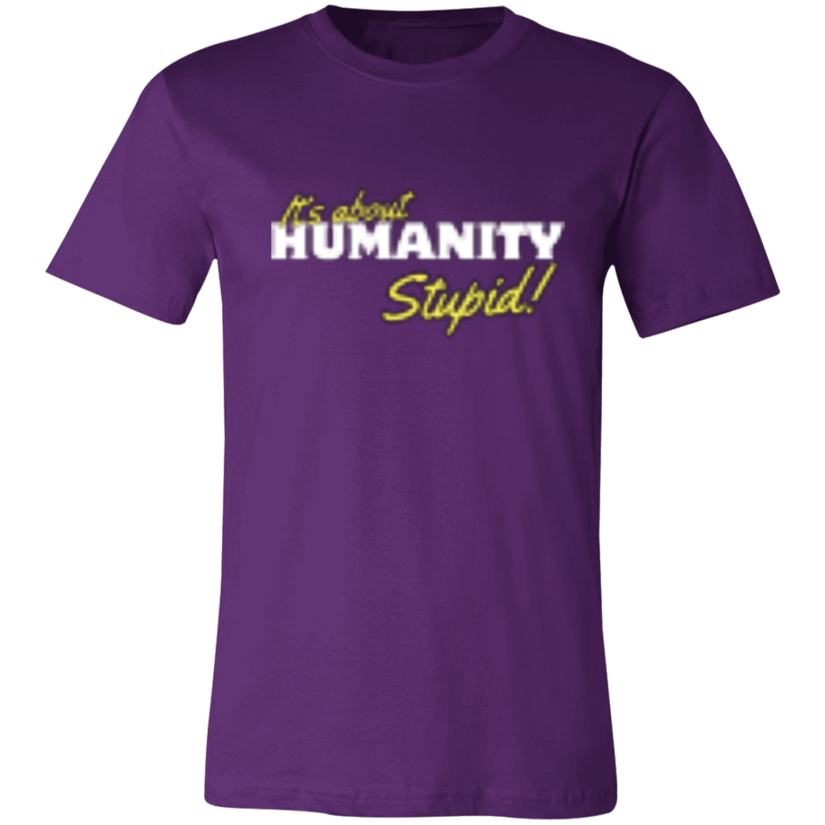 It's About Humanity Black-White (2) 3001C Unisex Jersey Short-Sleeve T-Shirt