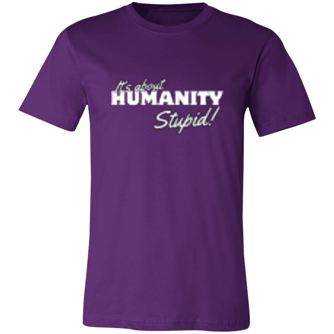 It's About Humanity Black-White (1) 3001C Unisex Jersey Short-Sleeve T-Shirt