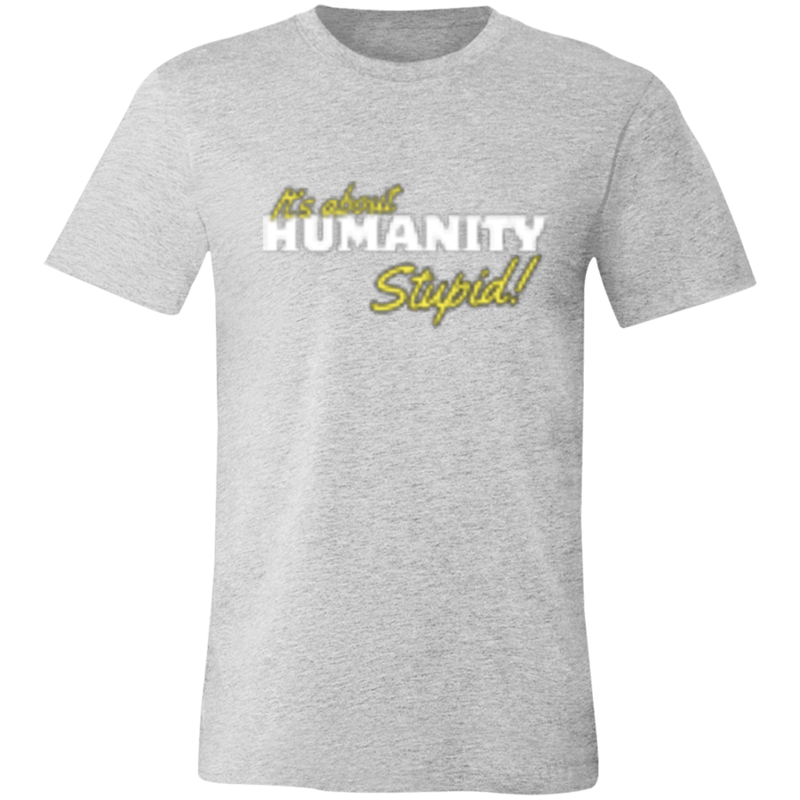 It's About Humanity Black-White (2) 3001C Unisex Jersey Short-Sleeve T-Shirt