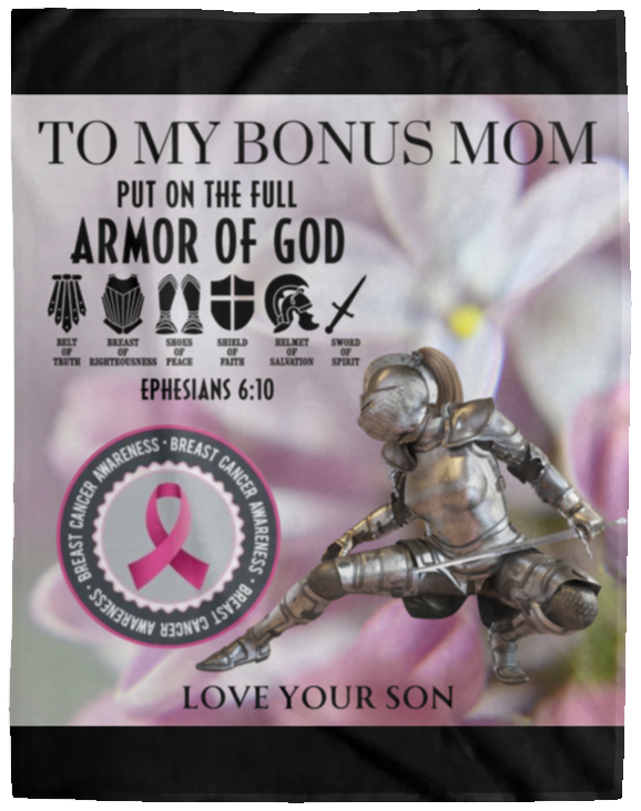 To MY Bonus Mom 2 To My Bonus Mom Cozy Plush Fleece Blanket - 60x80