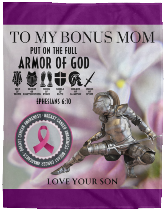 To MY Bonus Mom 2 To My Bonus Mom Cozy Plush Fleece Blanket - 60x80