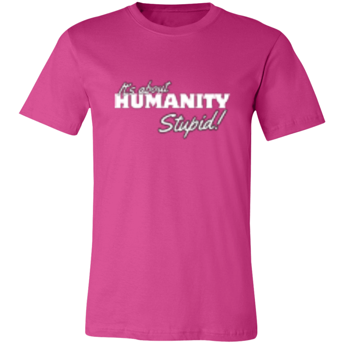 It's About Humanity Black-White (1) 3001C Unisex Jersey Short-Sleeve T-Shirt