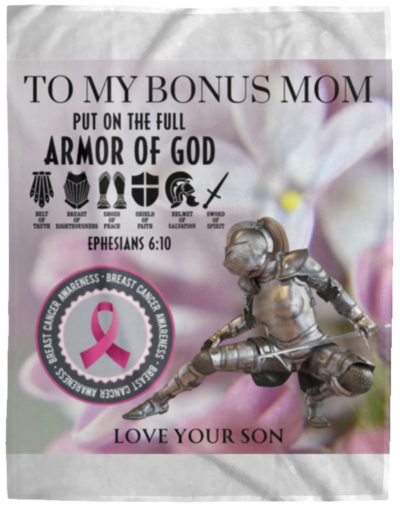 To MY Bonus Mom 2 To My Bonus Mom Cozy Plush Fleece Blanket - 60x80