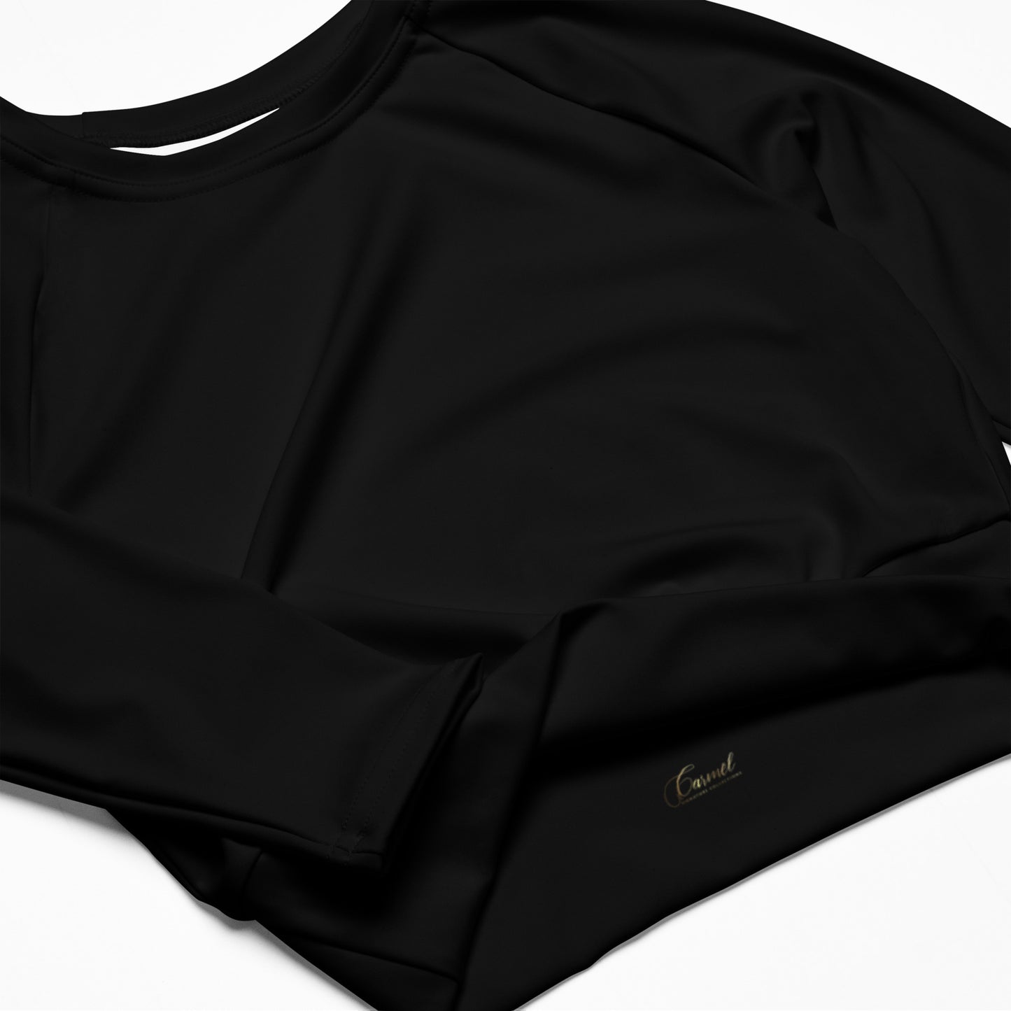 Carmel Signature Easy Recycled long-sleeve crop top (Black)