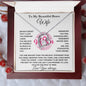 Everlasting Devotion: To My Beautiful Wife Breast Cancer Awareness Forever Love Necklace