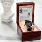 My Favorite Cousin Men's Openwork Watch with Mahogany Box
