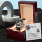 My Favorite Cousin Men's Openwork Watch with Mahogany Box