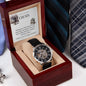 My Favorite Cousin Men's Openwork Watch with Mahogany Box