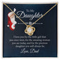 To My Daughter Love Knot Necklace