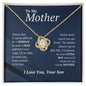 MOTHER'S DAY SALE! 50% Off! HURRY! (Almost Sold Out) Mother Love Knot -Necklace From-Son
