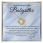 An amazing Caring Babysitter Love Knot Necklace