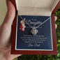 To My Daughter Love Knot Necklace