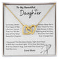 💖 Introducing the Interlocking Hearts Necklace: A Timeless Treasure for Your Beloved Daughter or Granddaughter! 💖
