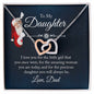 To My Daughter  Interlocking Hearts necklace