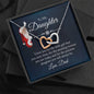 To My Daughter  Interlocking Hearts necklace