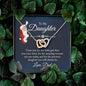 To My Daughter  Interlocking Hearts necklace