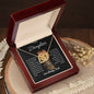 Interlocking Hearts Necklace beautifully symbolizes the unbreakable bond between a father lion and his cub.